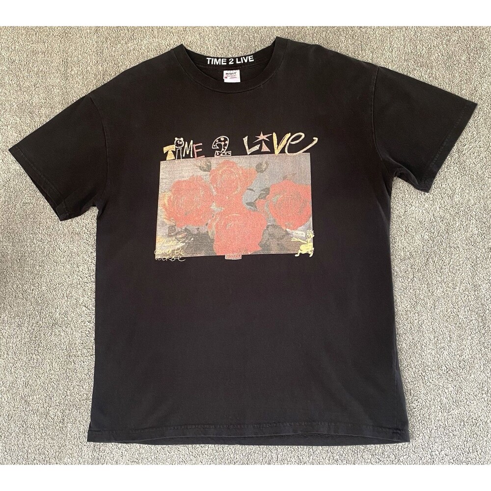 Misfit Mad Minds Men's Graphic T-Shirt Recycled Cotton Time 2 Live M/SF/T Sz L